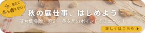 秋の庭仕事はじめよう　バナー