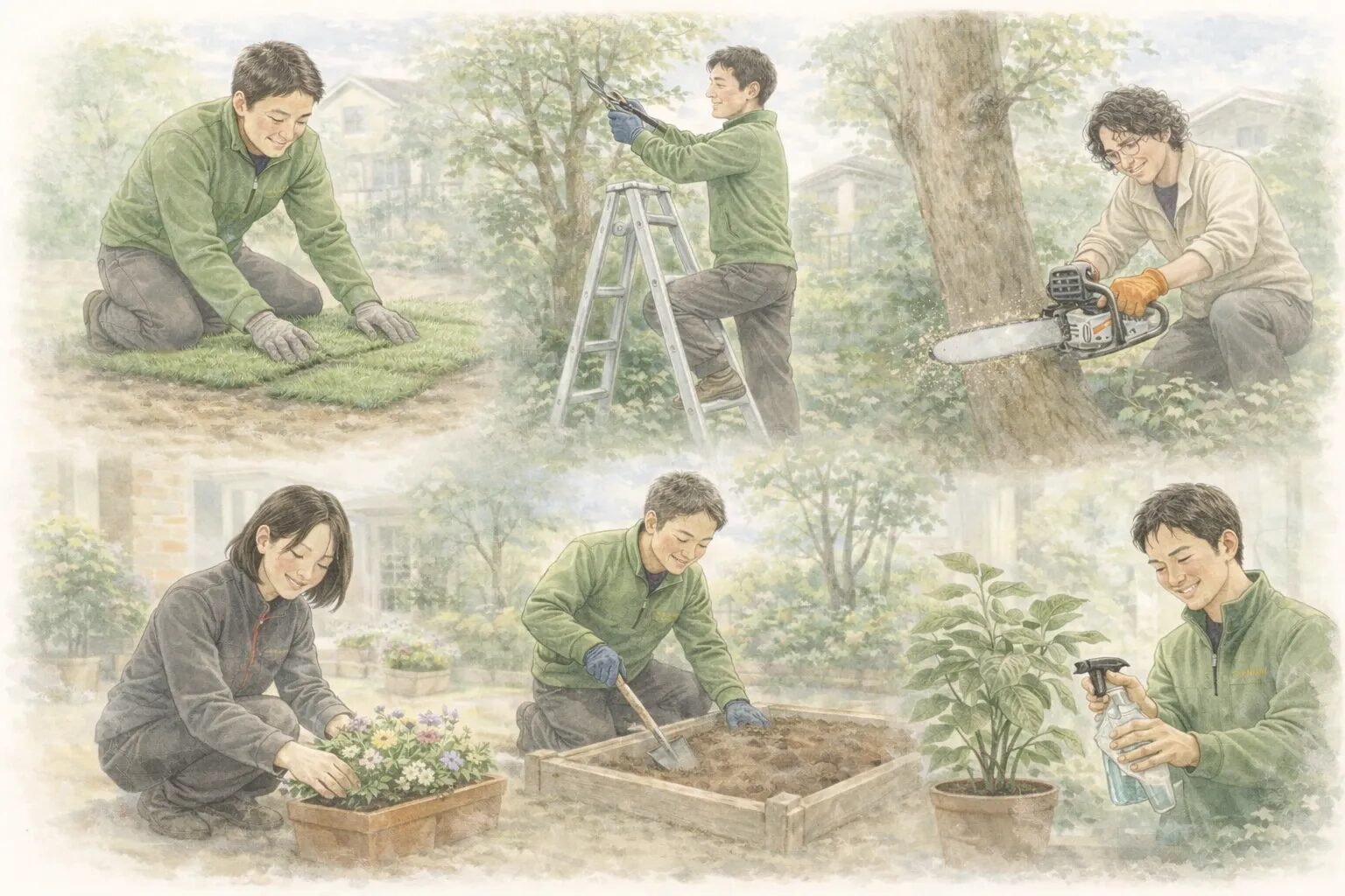 芝はがし・芝張りだけでなく、お庭全体のことまで対応しています