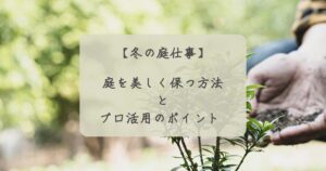 体力が不安でも大丈夫！冬に庭を美しく保つ方法とプロ活用のポイント