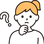 考える女性のイラスト