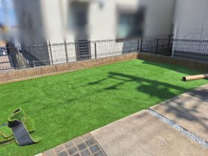 DIYで人工芝設置