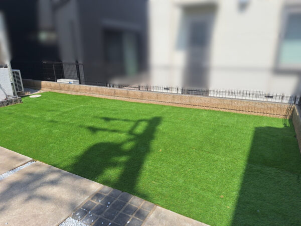 DIYで人工芝設置