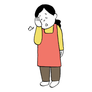 疲れている母のイラスト