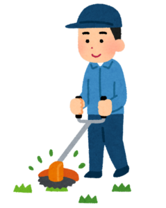 芝・草刈りイラスト