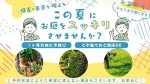 夏のお庭のお手入れ　アイキャッチ