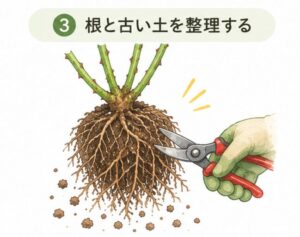バラの植え替え手順