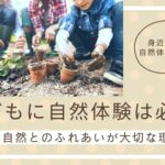 子どもに自然体験は必要？のアイキャッチ