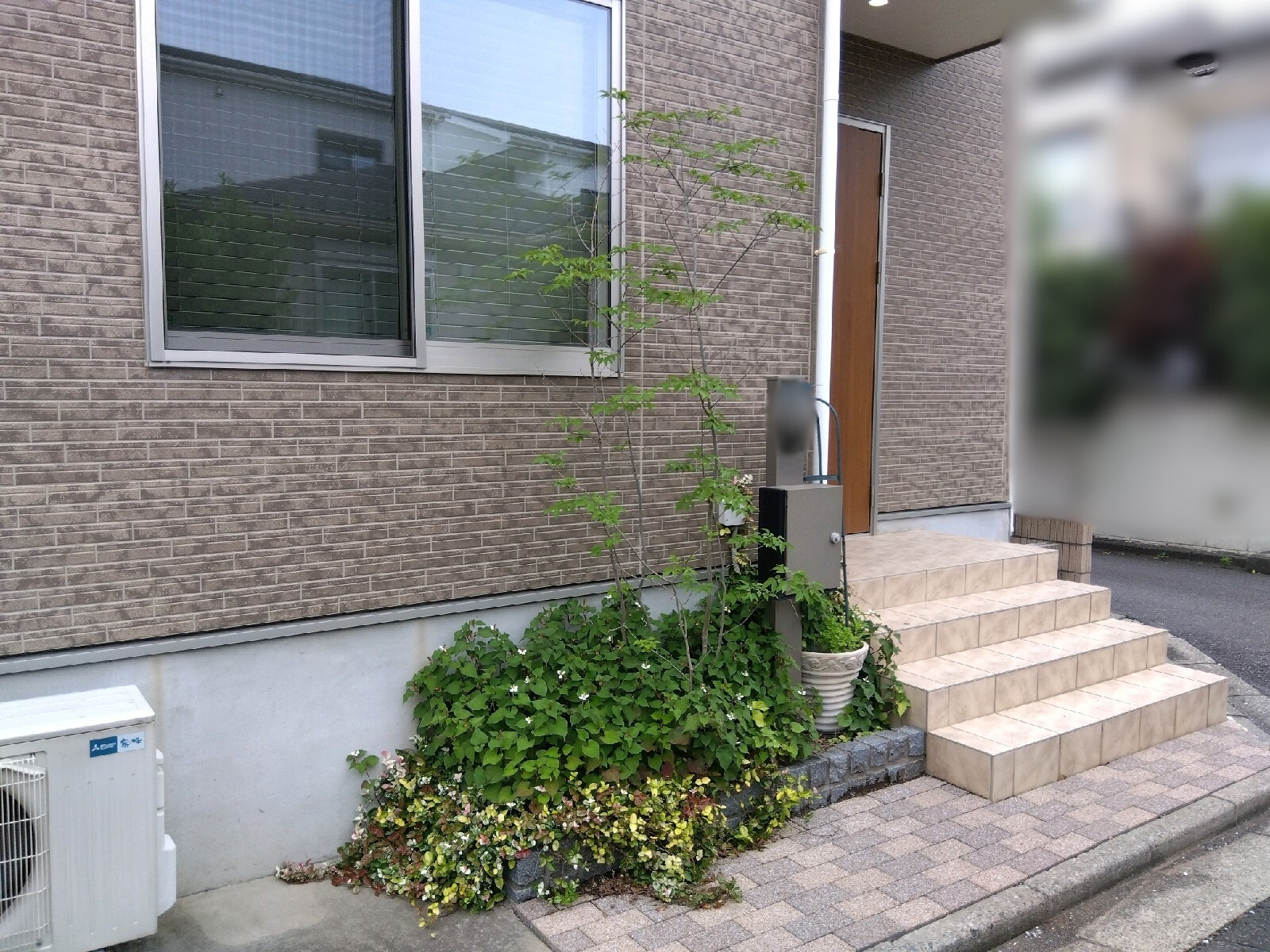 花壇内除草、移植の作業写真