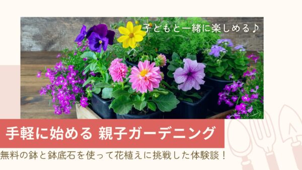 手軽に始めるガーデニング｜無料の鉢を使って親子でチャレンジ　アイキャッチ