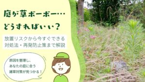 庭が草ボーボーどうしたらいい？　アイキャッチ画像