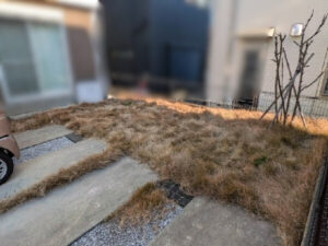 DIYで人工芝設置　施工前