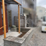 イヌマキ・モチノキ抜根の作業写真