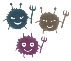 菌 ばい菌のイラスト