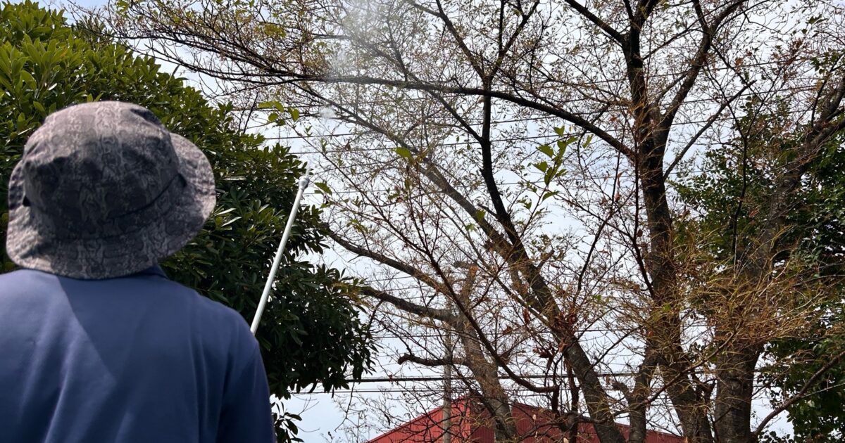 消毒の作業写真