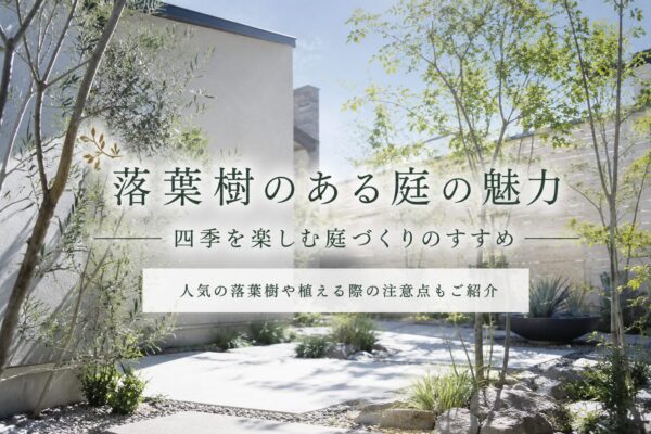 落葉樹のある庭の魅力|四季を楽しめる庭づくりのポイントのアイキャッチ