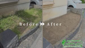 砂利敷きの作業事例アイキャッチ